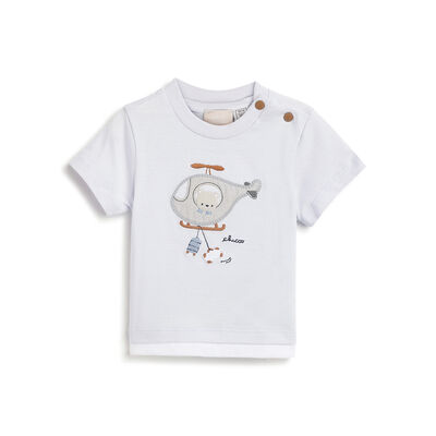 Boys Light Blue Graphic Printed Short Sleeve T-Shirt